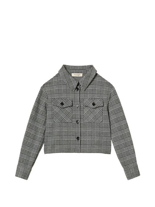 Giacca bambina camicia Glen plaid con lurex TWINSET Kids | 262GJ210013817